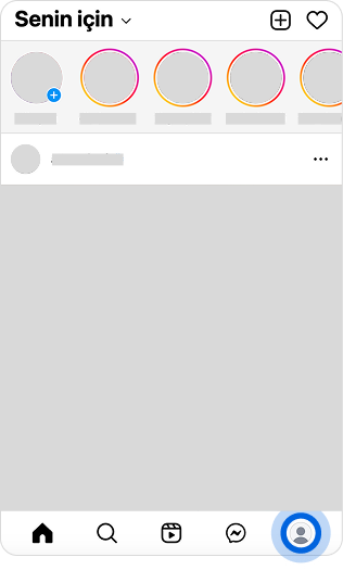 Profilinize gitmek için sağ alttaki Profil simgesine veya profil resminize dokunun
