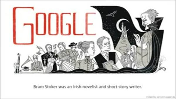 Google'dan Bram Stoker için doodle