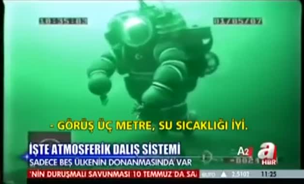 Atmosferik dalış sistemi ilk kez A Haber'de