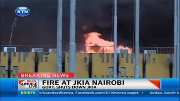 Kenya'da uluslararası havalimanında büyük yangın