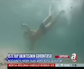 İşte rip akıntısının görüntüsü