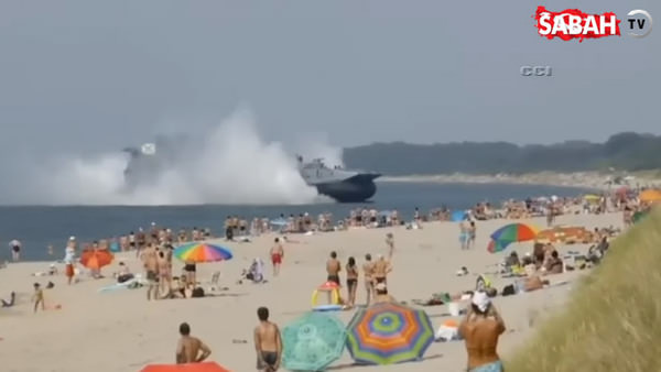 Plajda 550 tonluk hovercraft paniği