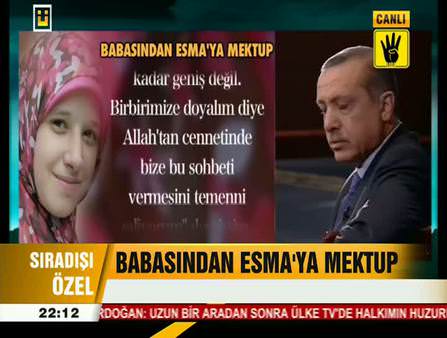 Erdoğan'ı canlı yayında ağlatan mektup