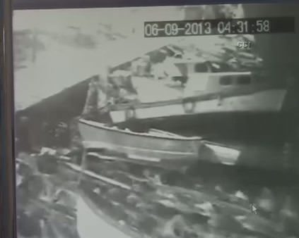 Gemi kazası kamerada