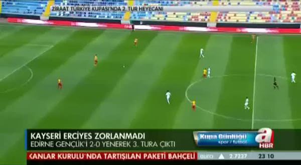Kayseri Erciyesspor:2 Edirne Gençlik: 0 (Özet)