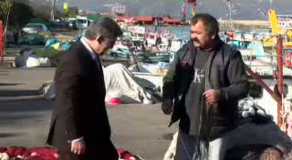 Cumhurbaşkanı Gül balıkçıları ziyaret etti