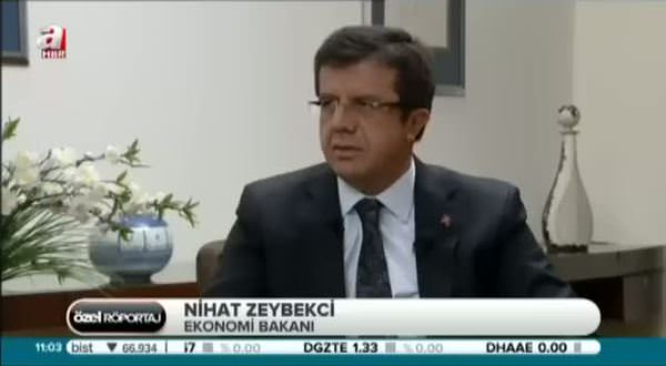 Ekonomi Bakanı Zeybekci A Haber'e konuştu