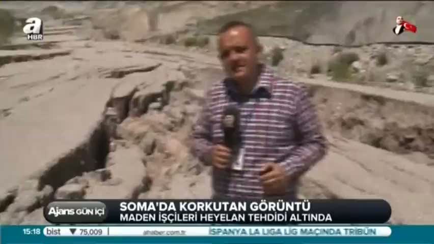 Soma'da insan boyu yarıklar