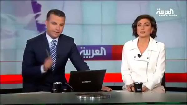 Arap spiker canlı yayında böyle düştü