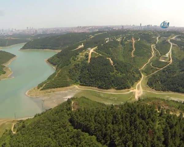 Kuruyan Alibeyköy Barajı böyle görüntülendi