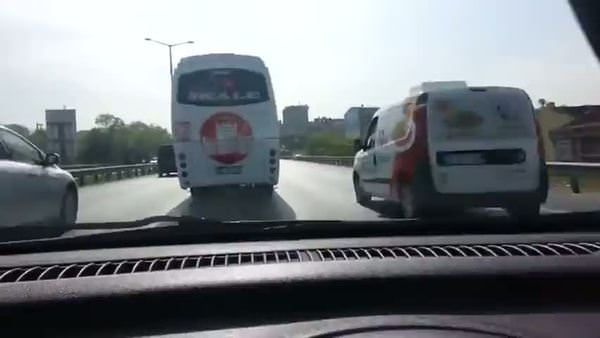 İstanbul trafiğinde böyle makas attılar