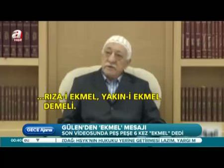 Fethullah Gülen'den bol 'Ekmel'li dua