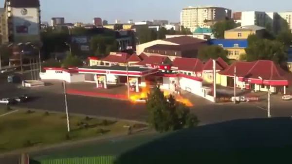 Rusya'da benzin istasyonundaki korkunç patlama