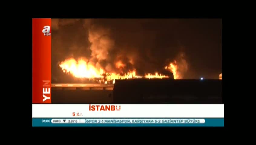 Halkalı Gümrüğü'nde yangın