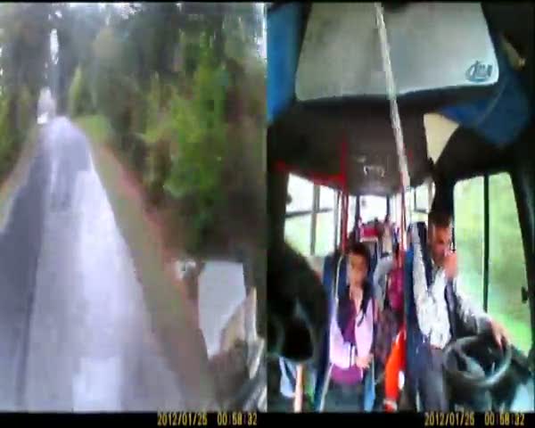 Öğrenci servisinde dehşet anları kameralarda