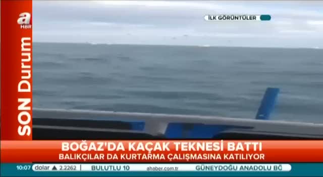 Rumelifeneri'nde tekne böyle battı