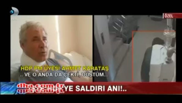 HDP'li yöneticiye saldırı kameralarda