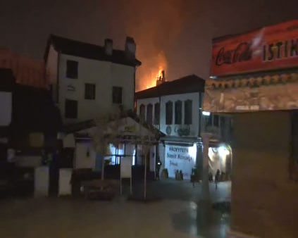 Ankara'da tarihi konakta yangın çıktı