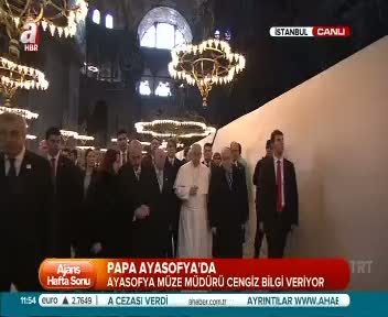 Papa Ayasofya'yı ziyaret etti