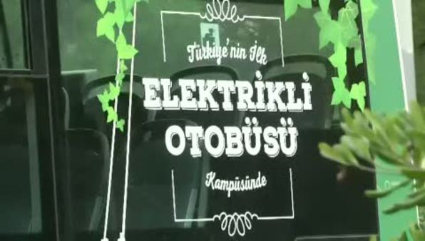 Türkiye'nin ilk elektrikli otobüsü kampüslerde