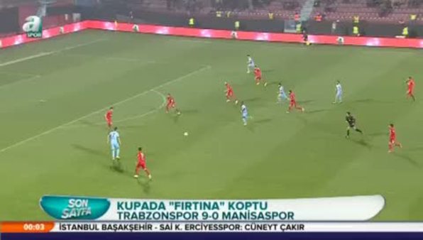 Trabzonspor: 9 - Manisaspor: 0 (Özet)