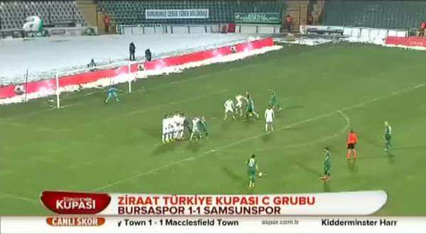 Bursaspor: 1 - Samsunspor: 1 (Özet)