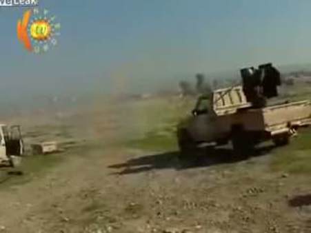 Peşmerge IŞİD'in bomba yüklü aracını böyle patlattı