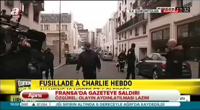 Charlie Hepdo saldırısında olay yerinden ilk görüntüler