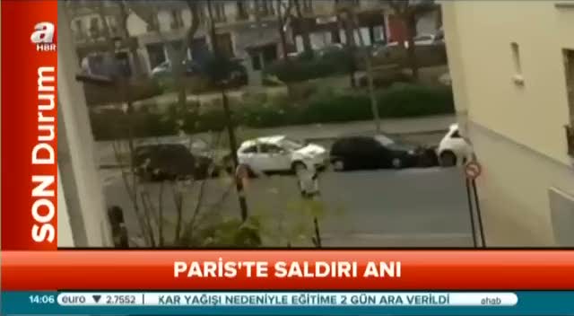 Fransa'daki dergiye saldırı anından görüntüler