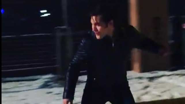 Çağatay Ulusoy'un kar keyfi