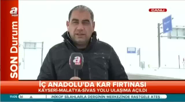 İç Anadolu'da kar fırtınası