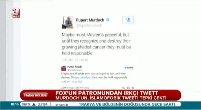 Fox'un sahibinden skandal Tweet