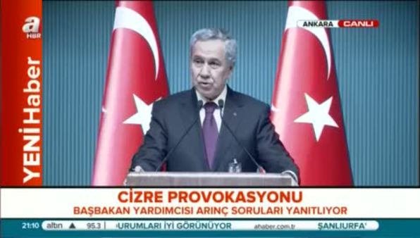 Başbakan yardımcısı Bülent Arınç açıklama yaptı