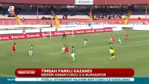 Mersin İ. Yurdu: 0 - Bursaspor: 5 (Özet)
