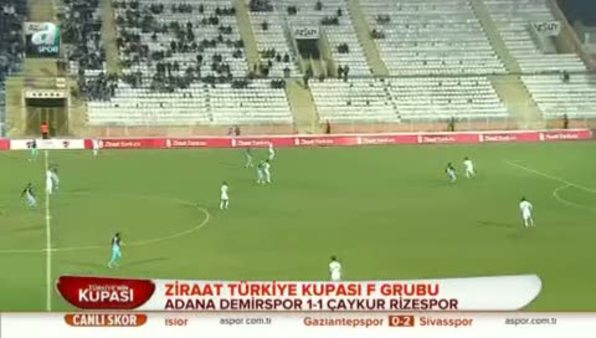 Adana Demirspor: 1- Çaykur Rizespor: 1 (Özet)