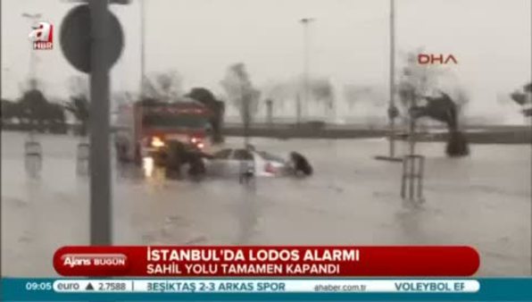 İstanbul'da sahil yolları tamamen kapandı