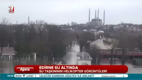 Edirne’de mahsur kalan vatandaş helikopterle kurtarıldı