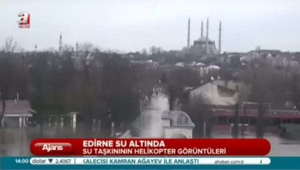 Edirne'de mahsur kalan vatandaş helikopterle kurtarıldı