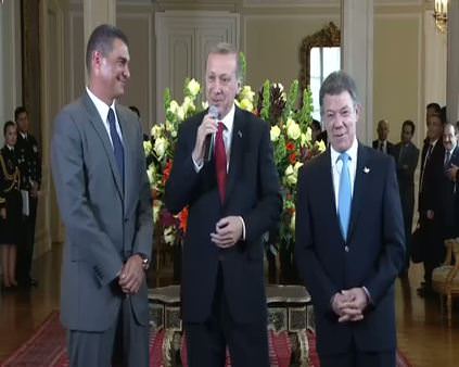 Kolombiya'da Erdoğan'ı şaşırtan sürpriz