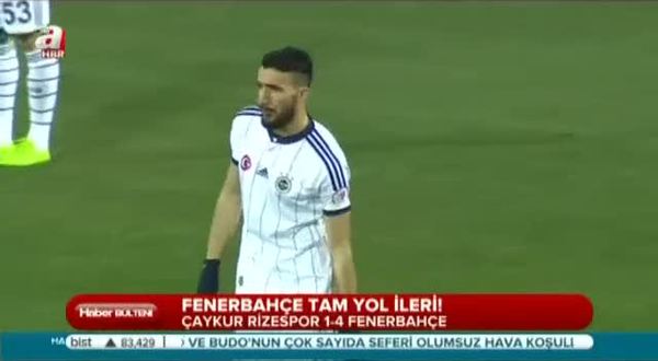 Çaykur Rizespor: 1 - Fenerbahçe: 4 (Özet)