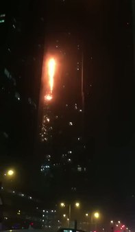 Dubai'de gökdelen yangını
