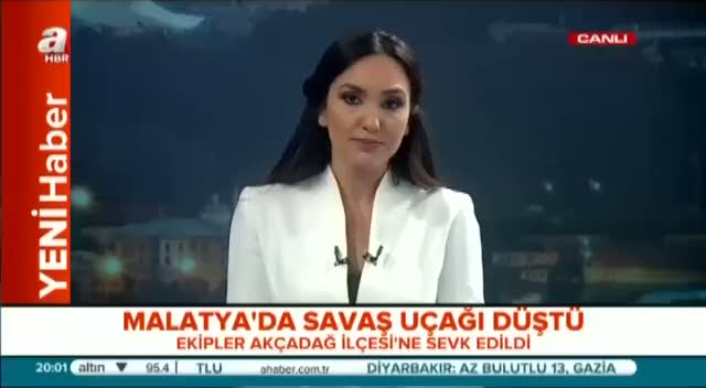 Malatya'da savaş uçağı düştü