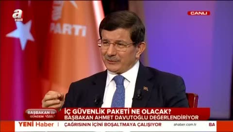 Davutoğlu İç Güvenlik paketi hakkında konuştu
