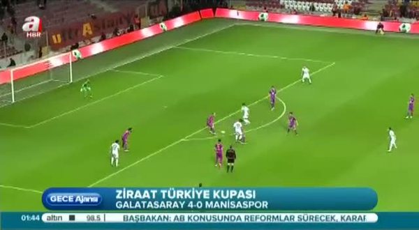 Galatasaray: 4- Manisaspor: 0 (Özet)