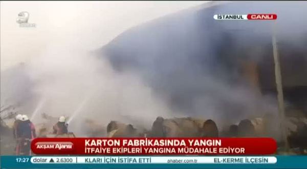 Hadımköy'de bir fabrikada yangın çıktı
