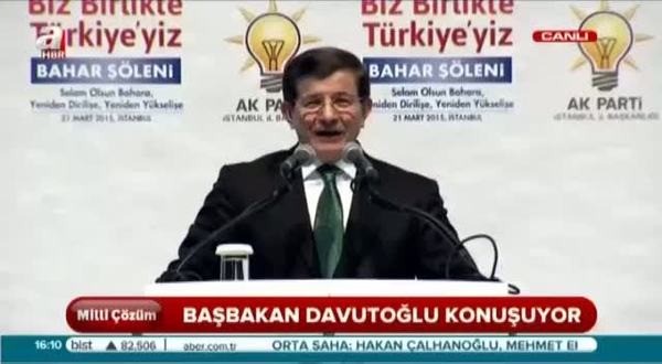 Başbakan Davutoğlu bahar şöleninde konuştu