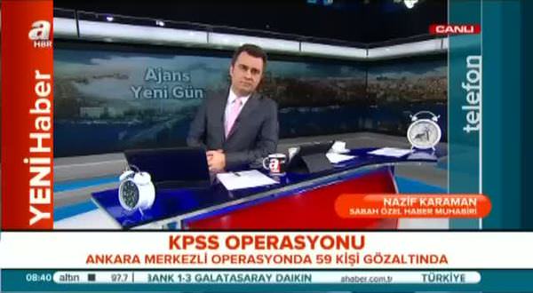 KPSS operasyonu: 61 kişi gözaltında