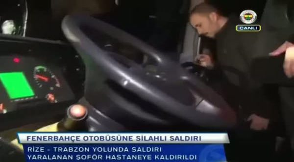 Fenerbahçe otobüsüne pompalı tüfekle saldırı! İşte o görüntüler!