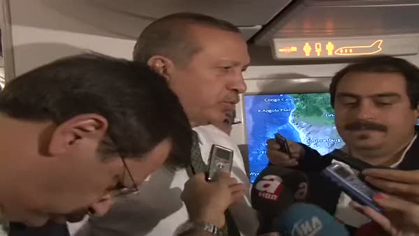 Erdoğan, Kuveyt dönüşü uçakta soruları yanıtladı