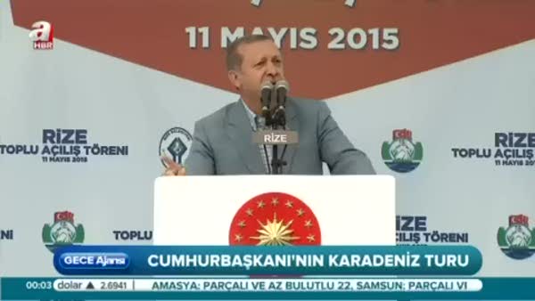 Cumhurbaşkanı Erdoğan'ın Karadeniz turu